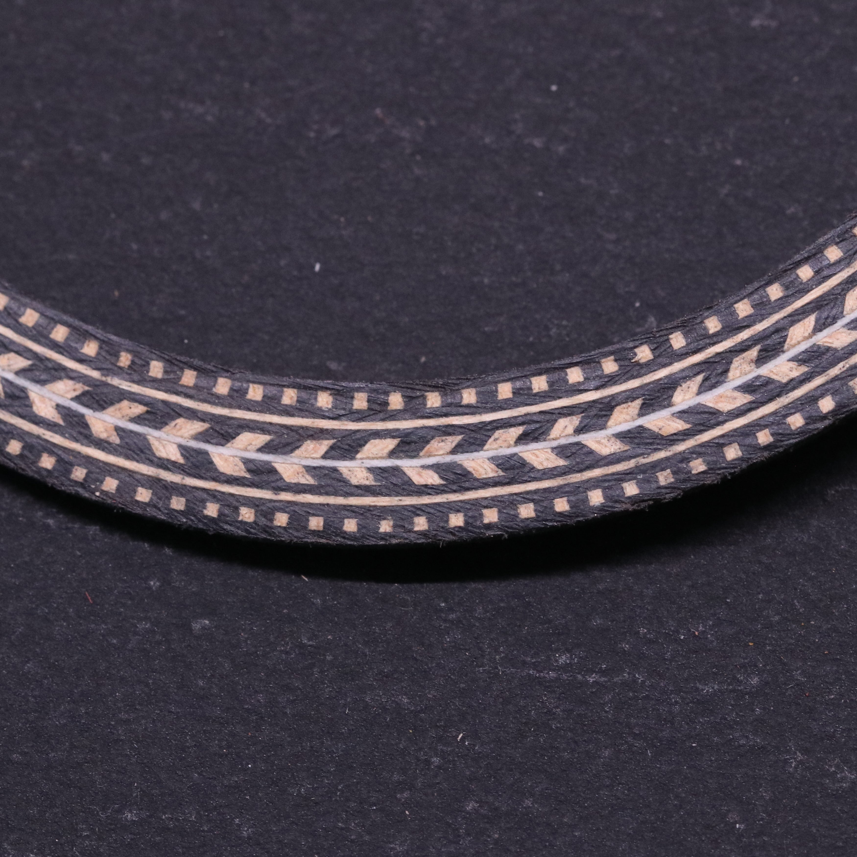 Black/Maple herringbone rosette x .060" x 3 1/4"OD
