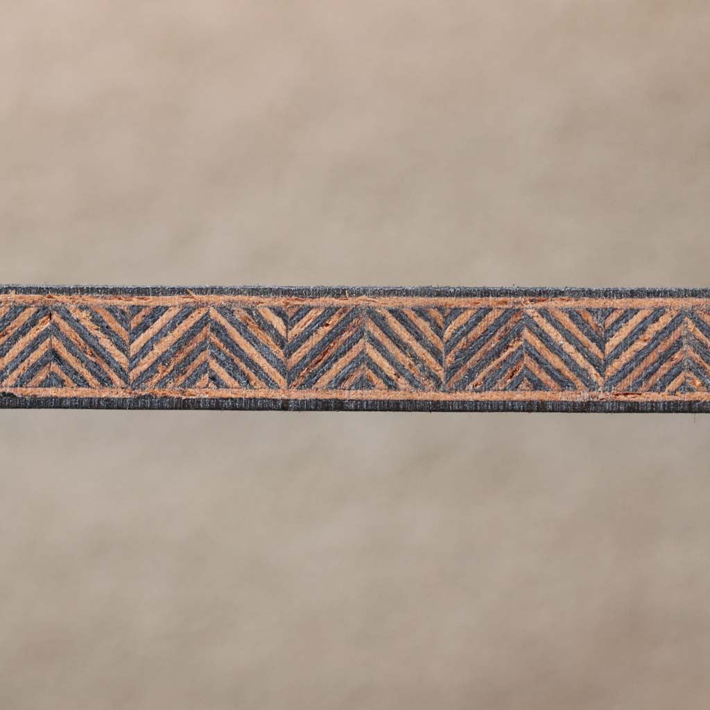 Zipper Pattern, Black/Mahogany Inlay Banding Strip